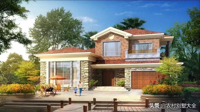 12款帶車庫的農村別墅設計圖，既經濟又實用，最低18萬就能建好