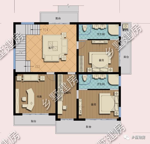 現(xiàn)代風(fēng)三層農(nóng)村別墅設(shè)計(jì)圖，簡(jiǎn)約大氣，有強(qiáng)烈的時(shí)尚感