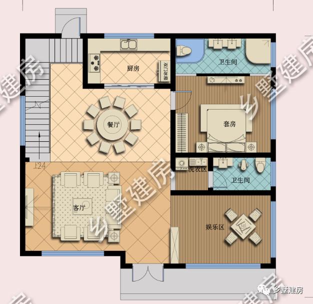 現(xiàn)代風(fēng)三層農(nóng)村別墅設(shè)計(jì)圖，簡(jiǎn)約大氣，有強(qiáng)烈的時(shí)尚感