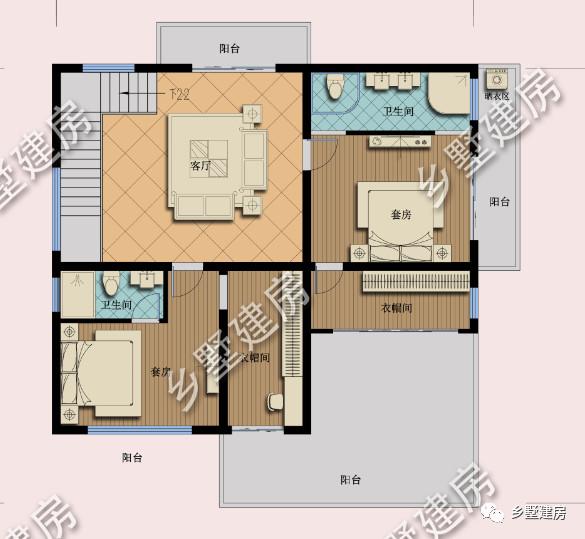 現(xiàn)代風(fēng)三層農(nóng)村別墅設(shè)計(jì)圖，簡(jiǎn)約大氣，有強(qiáng)烈的時(shí)尚感