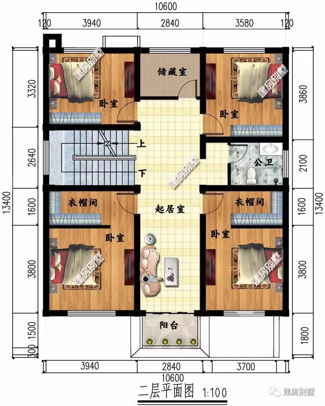 兩棟新中式風(fēng)格的自建房設(shè)計(jì)圖，就是兩個(gè)新中式的家