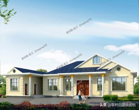 3款一層半農村自建房設計圖，造價經濟，施工簡單，易于建造