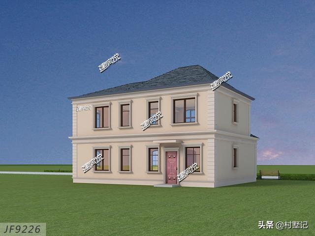 二層法式別墅設計圖，13×11米，從整體上營造出一種田園之氣