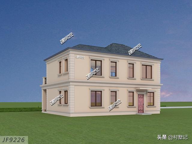 30萬左右二層法式別墅設計圖，占地136平方米