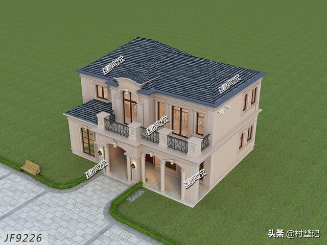 30萬左右二層法式別墅設計圖，占地136平方米