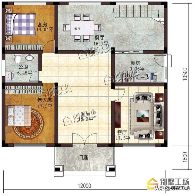 二層框架別墅設計圖，30萬建12米×10米，農村最愛的建房戶型