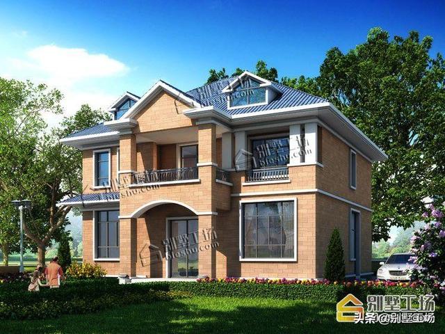 二層框架別墅設計圖，30萬建12米×10米，農村最愛的建房戶型