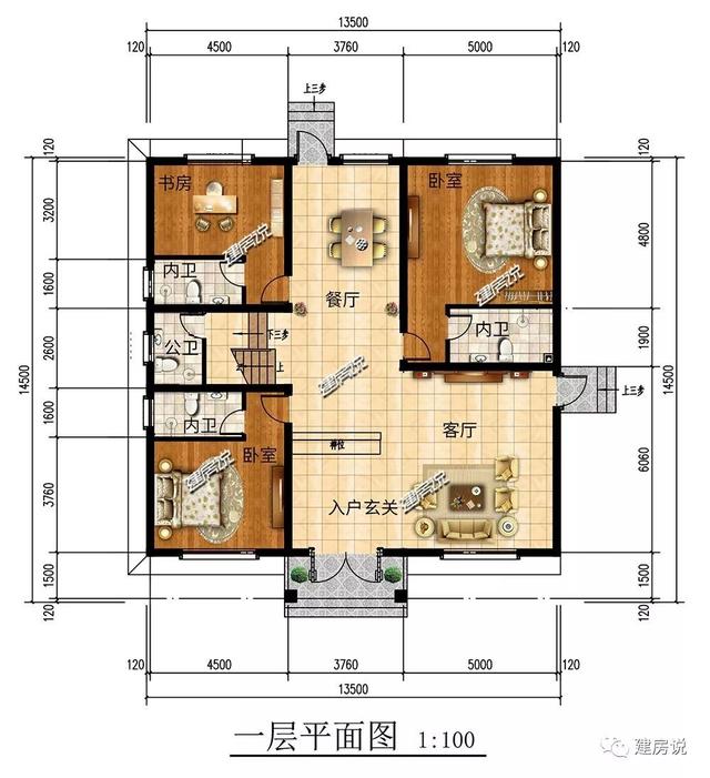 三層歐式別墅設計圖，建一套過很久都不會過時