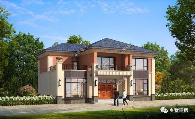 二層花園別墅設計圖，給人以清新自然的視覺感受