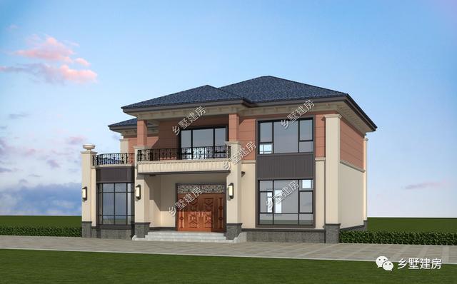 二層花園別墅設計圖，給人以清新自然的視覺感受