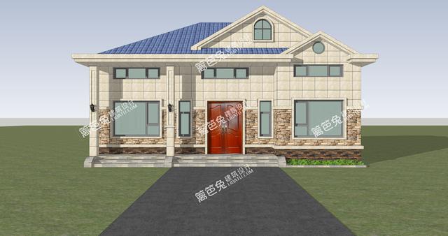 兩層的新農村自建房別墅設計圖，外觀精美，戶型實用