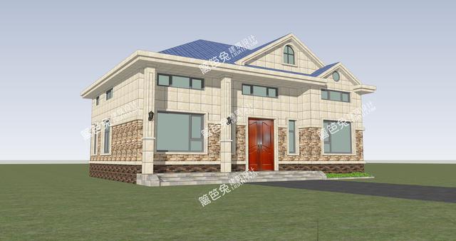 兩層的新農村自建房別墅設計圖，外觀精美，戶型實用