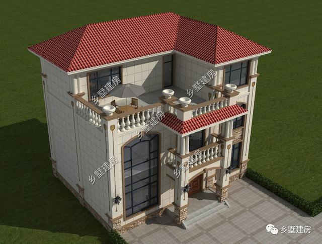 造價22萬農村自建別墅設計圖，挑空客廳+大露臺，美觀實用