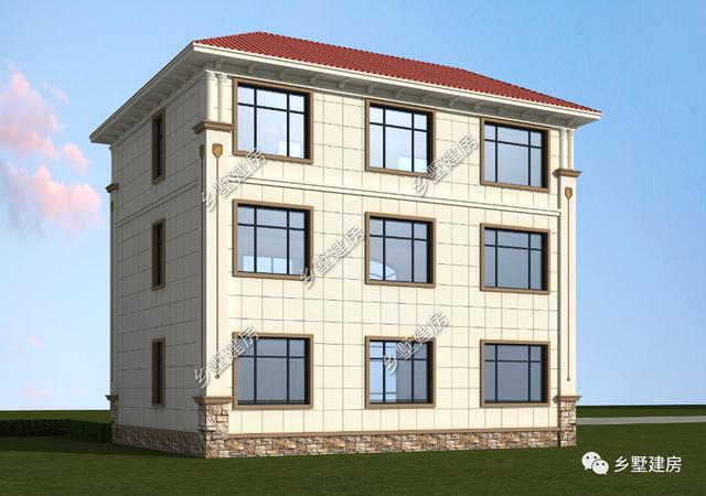 造價22萬農村自建別墅設計圖，挑空客廳+大露臺，美觀實用