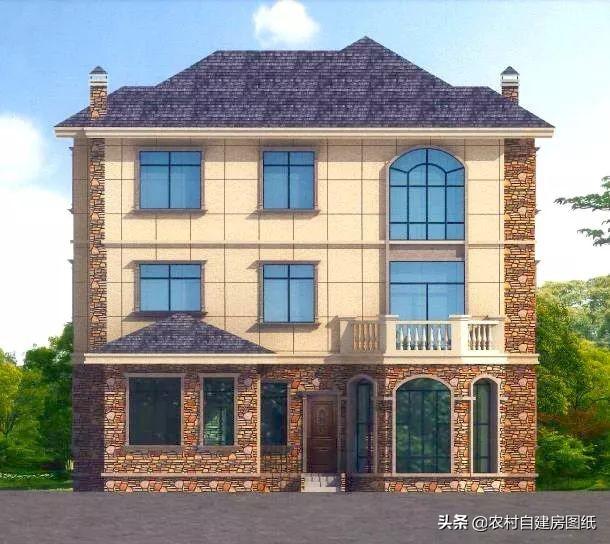 三層農村自建房設計圖，帶有柴火灶和壁爐，冬天有了這兩樣，再冷室內也溫暖如春