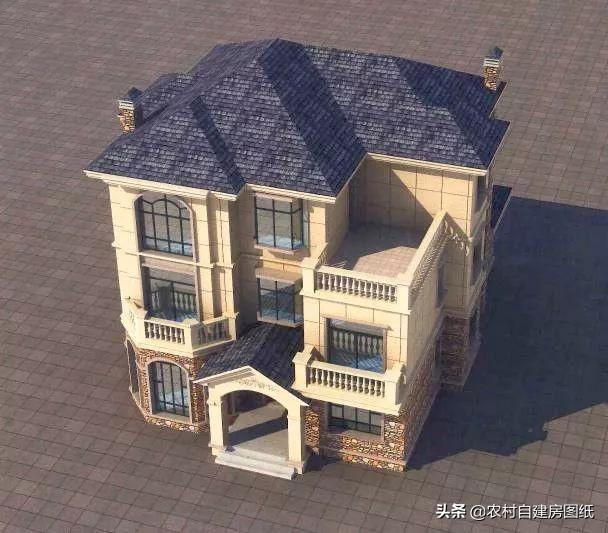 三層農村自建房設計圖，帶有柴火灶和壁爐，冬天有了這兩樣，再冷室內也溫暖如春