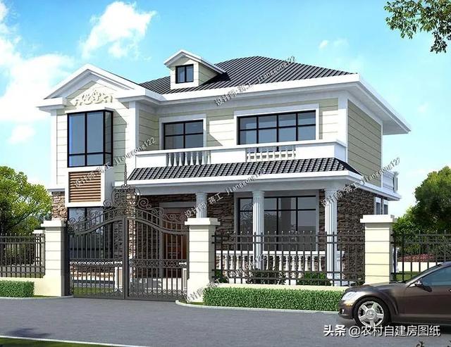 這款二層農村小別墅設計圖，外觀精致漂亮，室內設計的也非常舒適
