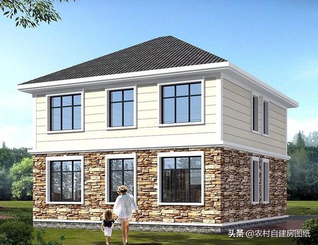 這款二層農村小別墅設計圖，外觀精致漂亮，室內設計的也非常舒適