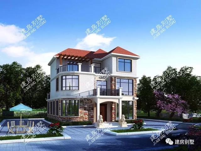 分享兩棟自建房設計圖，單看外觀就覺得這別墅很不錯