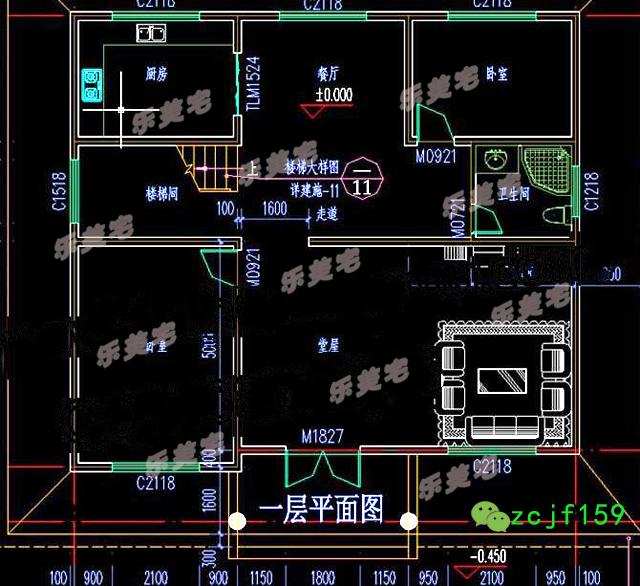 130平米農村二層別墅施工圖及效果圖，簡約經濟