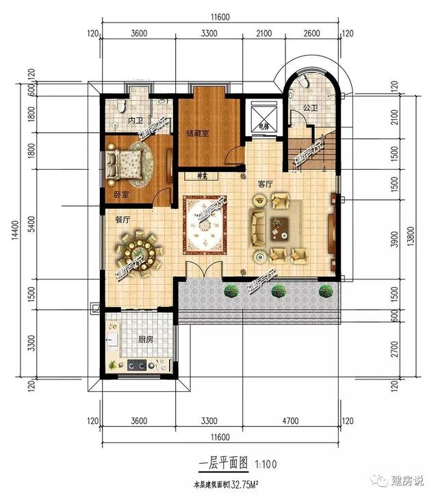 四層現代別墅設計圖，132平左右，別墅外觀是非常清新自然