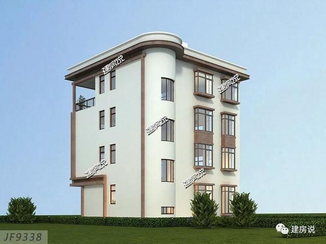 四層現代別墅設計圖，132平左右，別墅外觀是非常清新自然