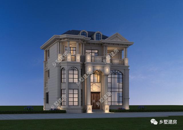 農村自建歐式別墅設計圖，占地不大，戶型方方正正，自帶豪宅既視感。