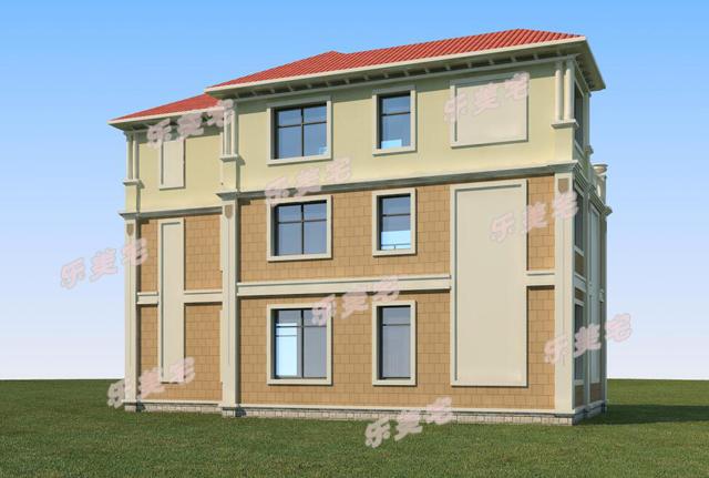 分享一款帶躍層設計的四層別墅戶型圖，農村、鄉鎮上都適合建筑