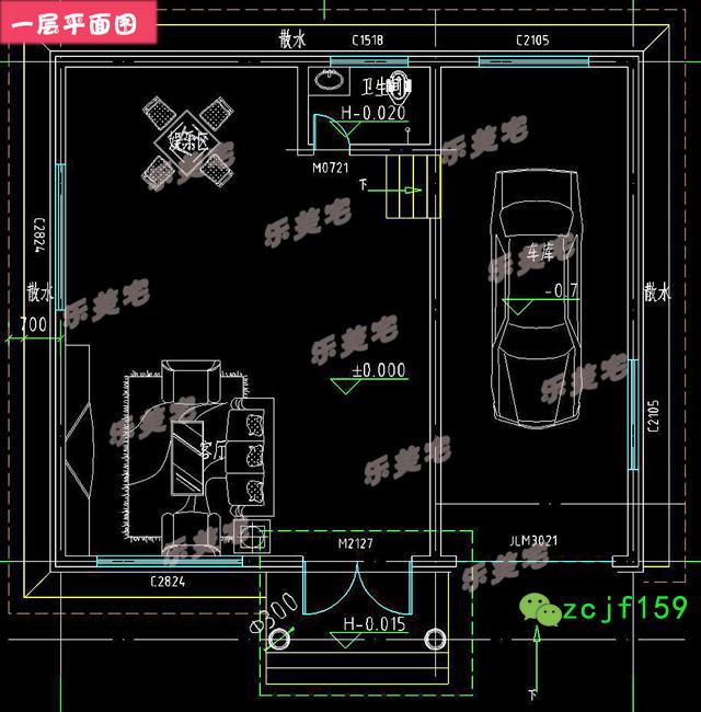 分享一款帶躍層設計的四層別墅戶型圖，農村、鄉鎮上都適合建筑