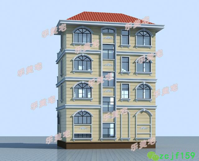 分享一款帶躍層設計的四層別墅戶型圖，農村、鄉鎮上都適合建筑