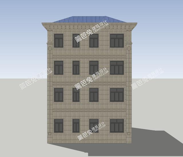 這款四層自建房別墅設計圖，占地只有100平米，三面采光，建成效果也是棒棒噠