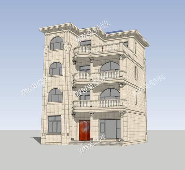 這款四層自建房別墅設計圖，占地只有100平米，三面采光，建成效果也是棒棒噠