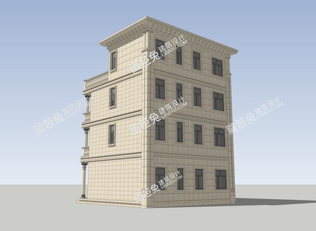 這款四層自建房別墅設計圖，占地只有100平米，三面采光，建成效果也是棒棒噠