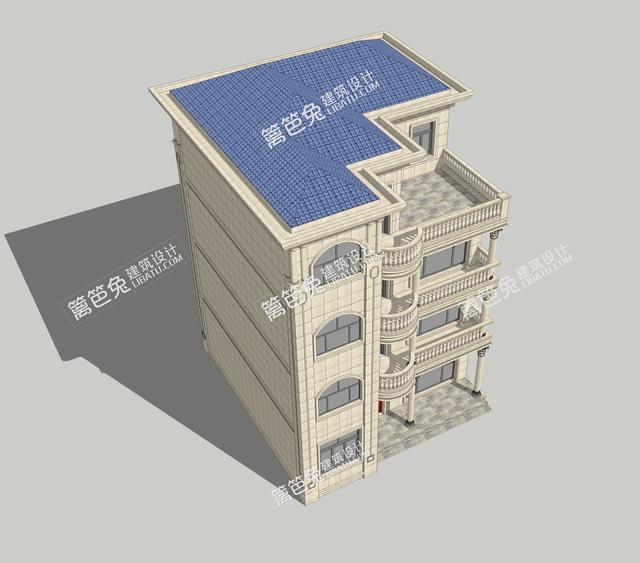 這款四層自建房別墅設計圖，占地只有100平米，三面采光，建成效果也是棒棒噠