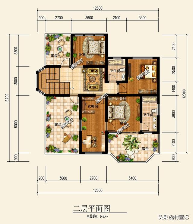 5款農村自建別墅設計圖，每款都帶車庫，二層和三層任你選擇