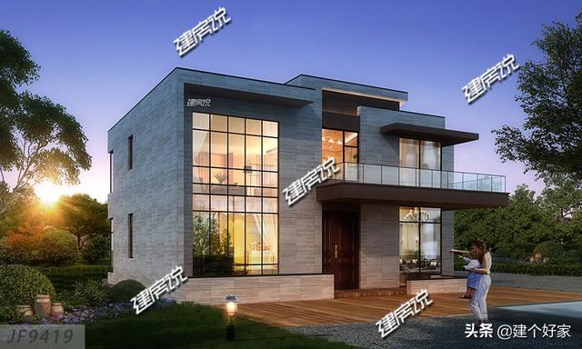 現代風別墅設計圖，獨有的簡約、線條感與抽象派的藝術氣質，在眾風格中也是獨樹一幟