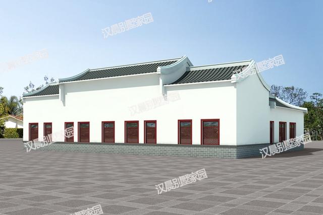 2款中式四合院農村一層自建別墅設計圖，通過對傳統文化的發展和傳承，打造富有情趣的獨有的生活韻味