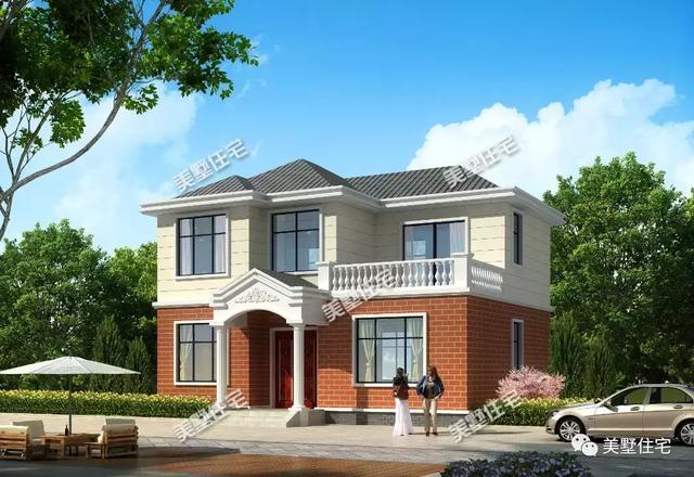 5套農村別墅設計圖，占地面積都不超過120平，方方正正，簡單實用