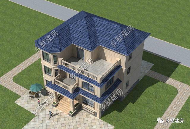 挑空客廳+多功能半地下室三層農村自建房設計圖，基本可以滿足大多數人的需求