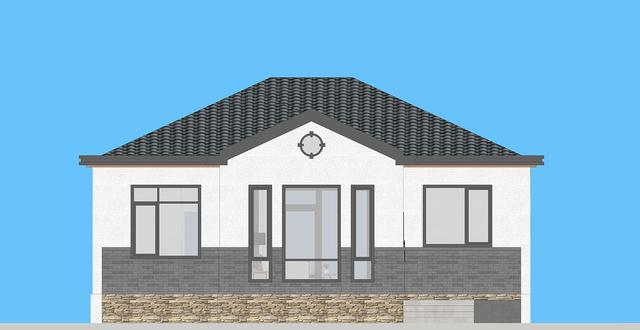 占地130平的農村一層小別墅設計圖紙，現代風格的獨棟別墅