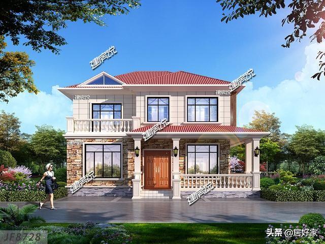 分享幾款二層別墅設計圖，選一款別墅建在老家，經濟又實用