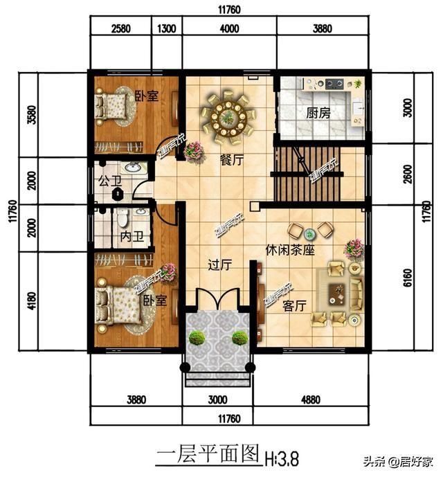 分享幾款二層別墅設計圖，選一款別墅建在老家，經濟又實用