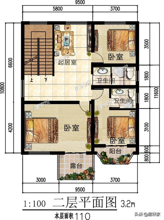 分享幾款二層別墅設計圖，選一款別墅建在老家，經濟又實用
