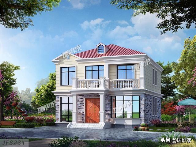 分享幾款二層別墅設計圖，選一款別墅建在老家，經濟又實用