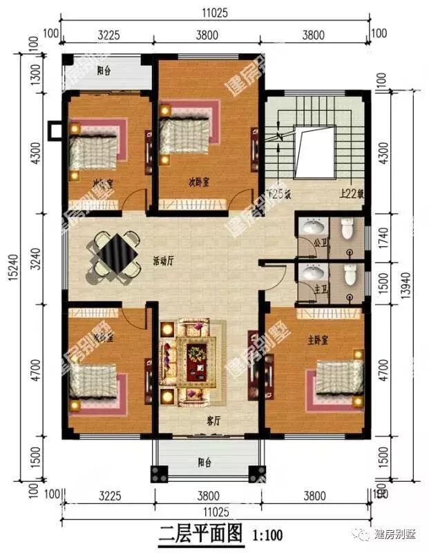 2棟歐式風格的農村自建房設計圖，這兩棟別墅不僅僅擁有一個漂亮的外觀，布局也是真的不錯