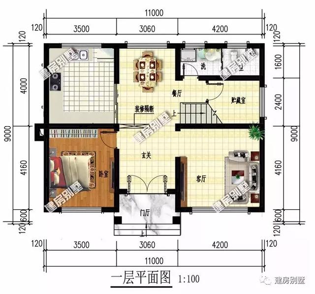 施工難度超低的兩棟自建房設計圖，再偏遠的農村也能建出效果圖這樣的效果出來