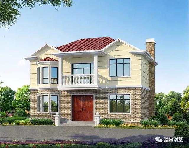 3棟經濟適用的兩層自建房設計圖，在老家20多萬就能建棟漂亮小別墅