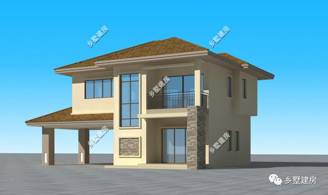 現代簡約農村別墅設計圖，建上這么一棟，不僅時尚美觀，而且幾十年都不會過時