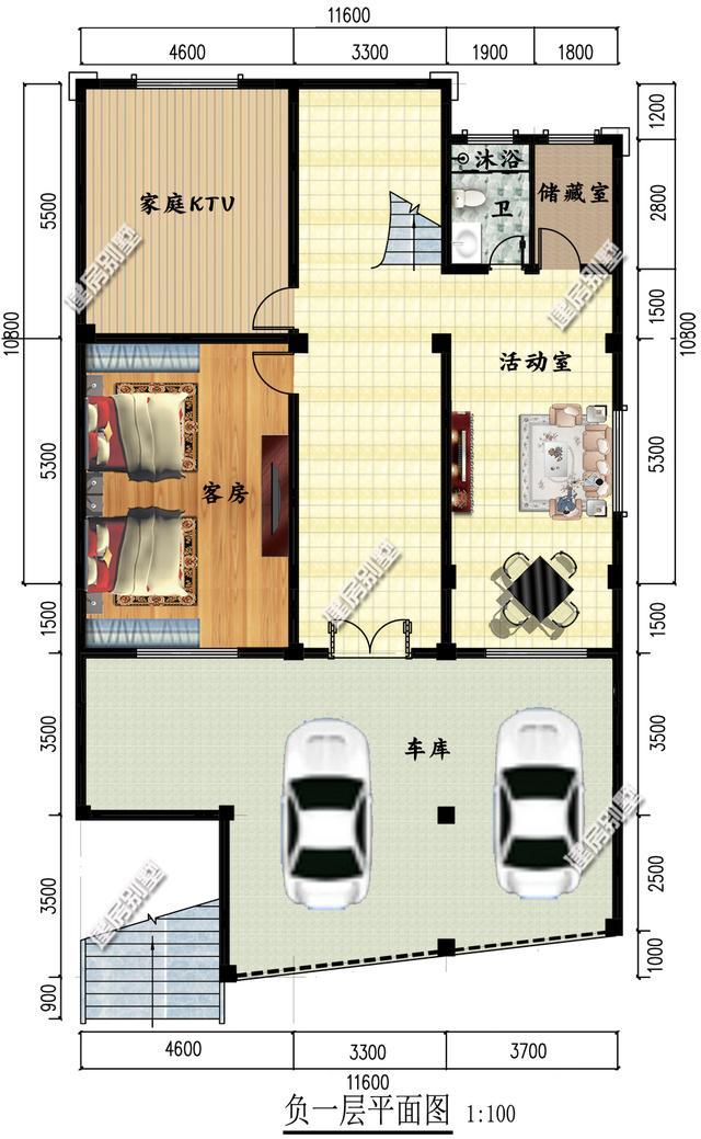 帶地下室三層別墅設計圖，量身的別墅定制設計，達到最好的效果
