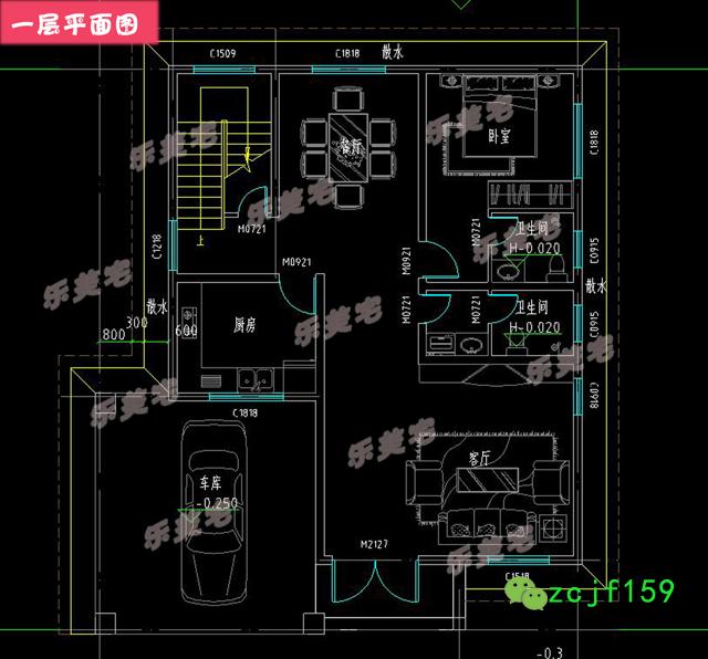 分享幾款帶車庫設計的二層別墅設計圖紙，適不適合你家的宅基地呢？
